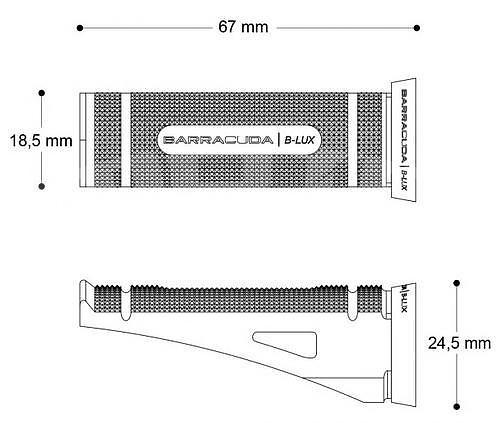 Barracuda sada samostatných stupaček bez držáků, stříbrné - 7