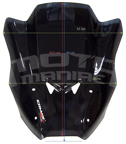 Ermax plexi štít 36cm - Suzuki GSX-S1000 2022-2023, černé neprůhledné - 7