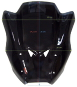 Ermax plexi štít 36cm - Suzuki GSX-S1000 2022-2023, černé satin - 7/7