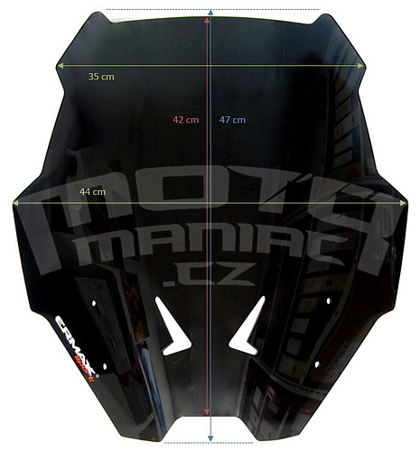 Ermax Sport plexi 47cm - Honda NT1100 2022-2023, černé neprůhledné - 7