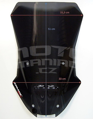 Ermax turistické plexi 51cm - Honda ADV 350 2022-2023, černé neprůhledné - 7